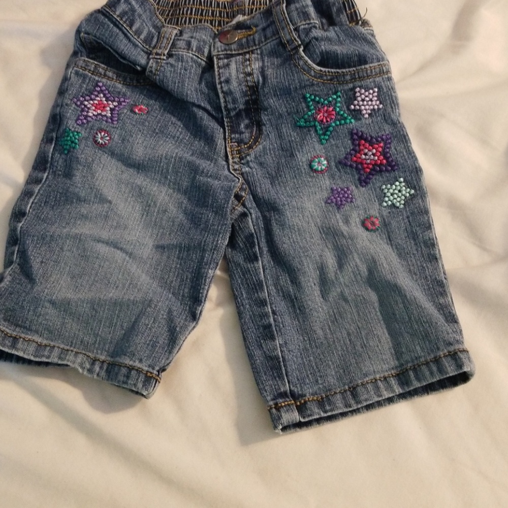 Denim shorts with stars